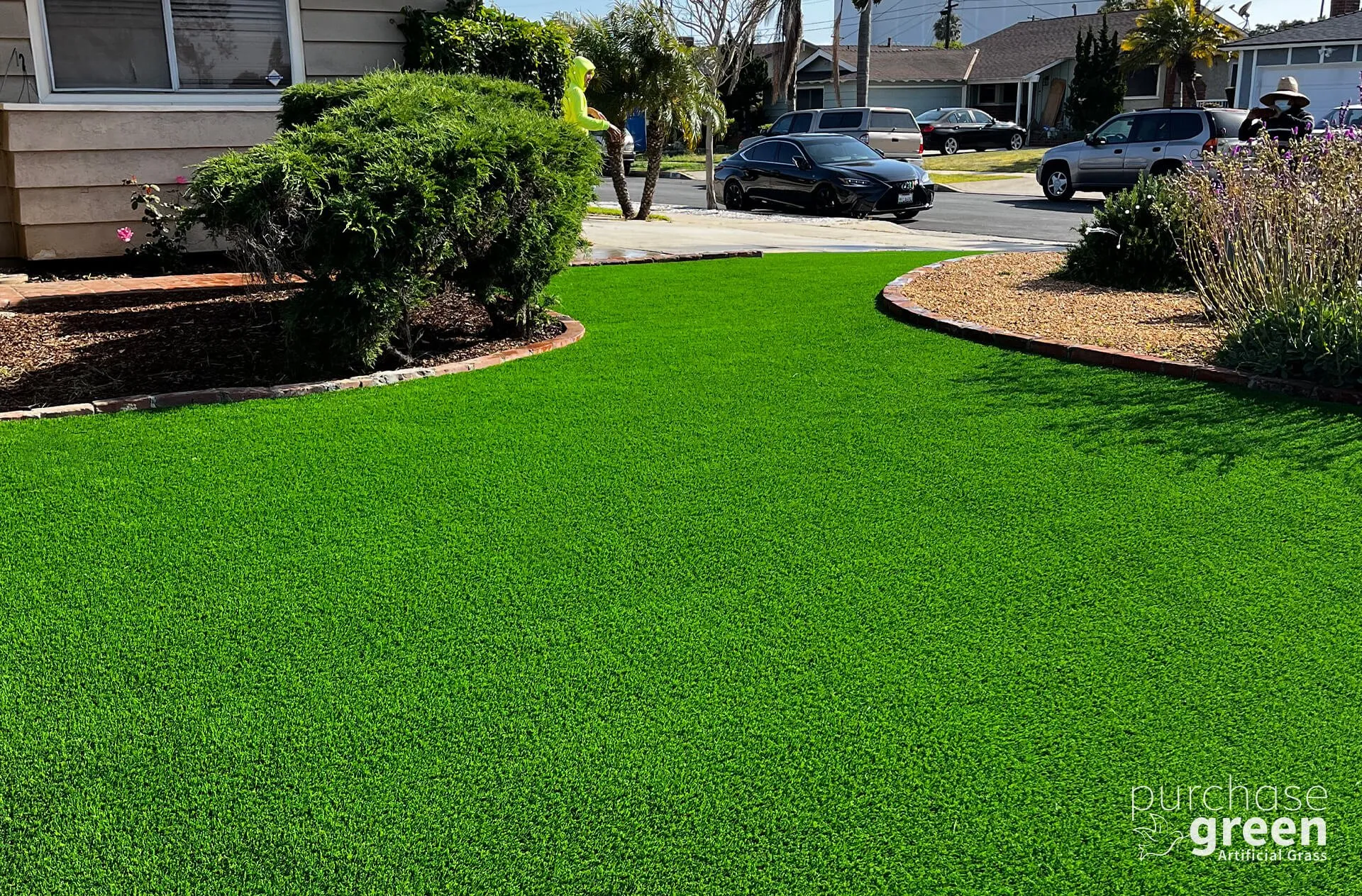 Arizona Pro Spring artificial turf installed in a yard, manufacturer photo 1