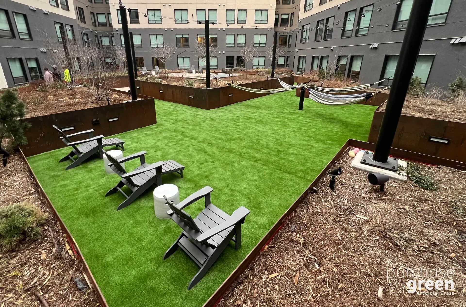 Ultra Play artificial turf installed in a yard, manufacturer photo 3