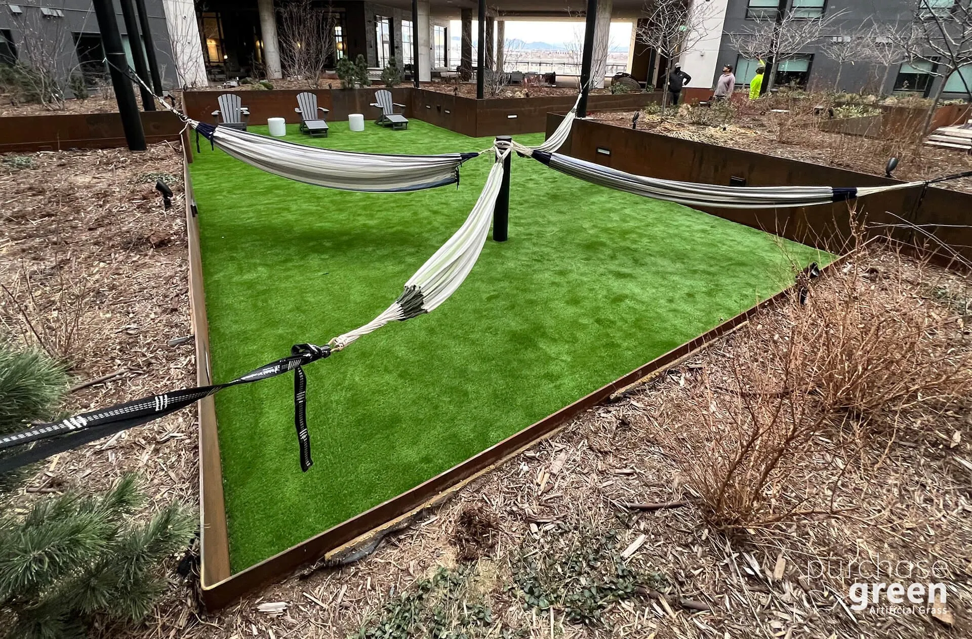 Ultra Play artificial turf installed in a yard, manufacturer photo 5